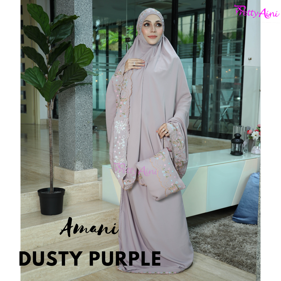 Telekung Amani - Dusty Purple