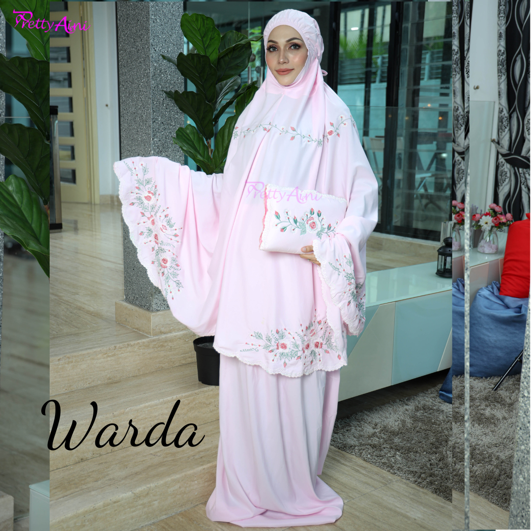 Telekung Warda - Soft Pink