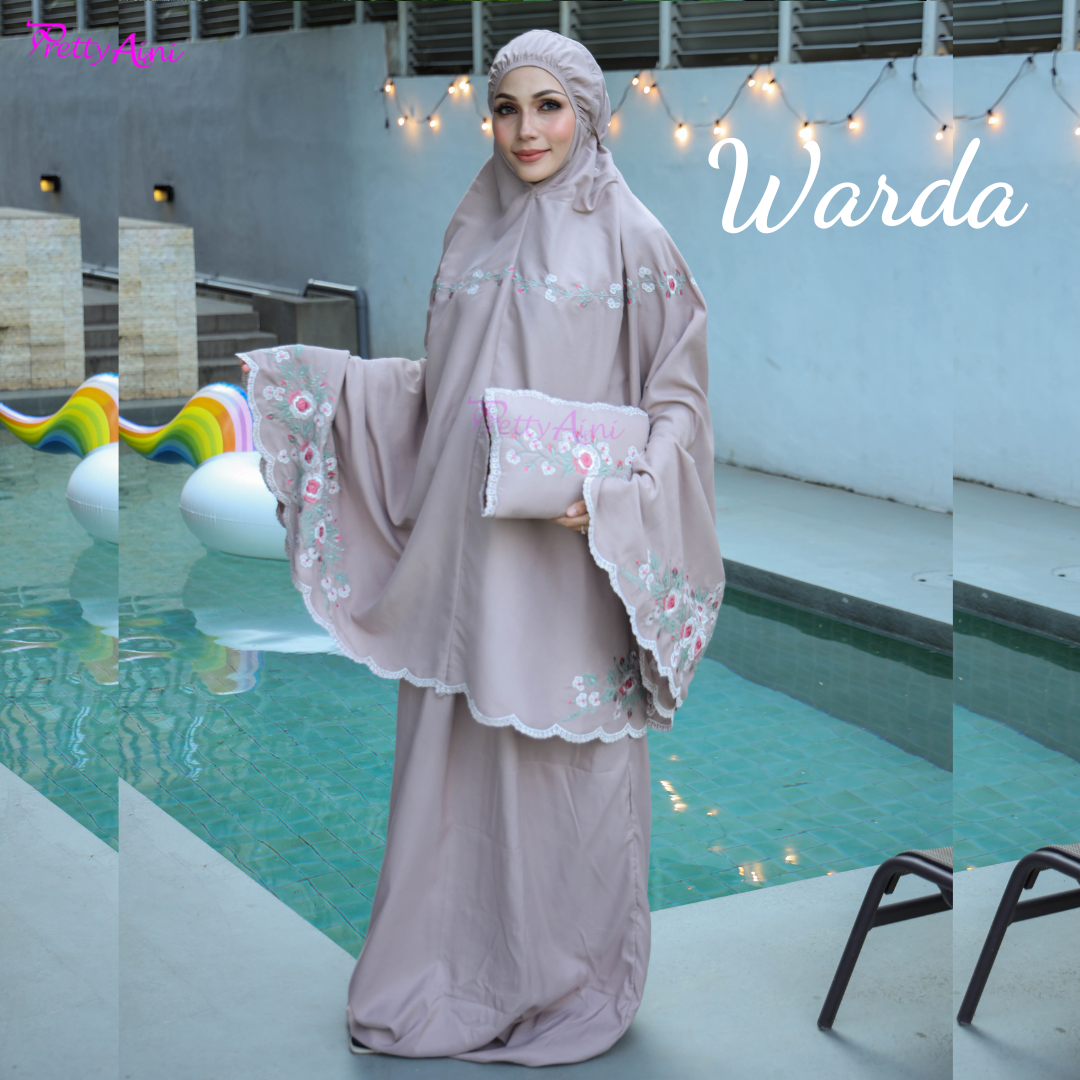 Telekung Warda - Light Brown