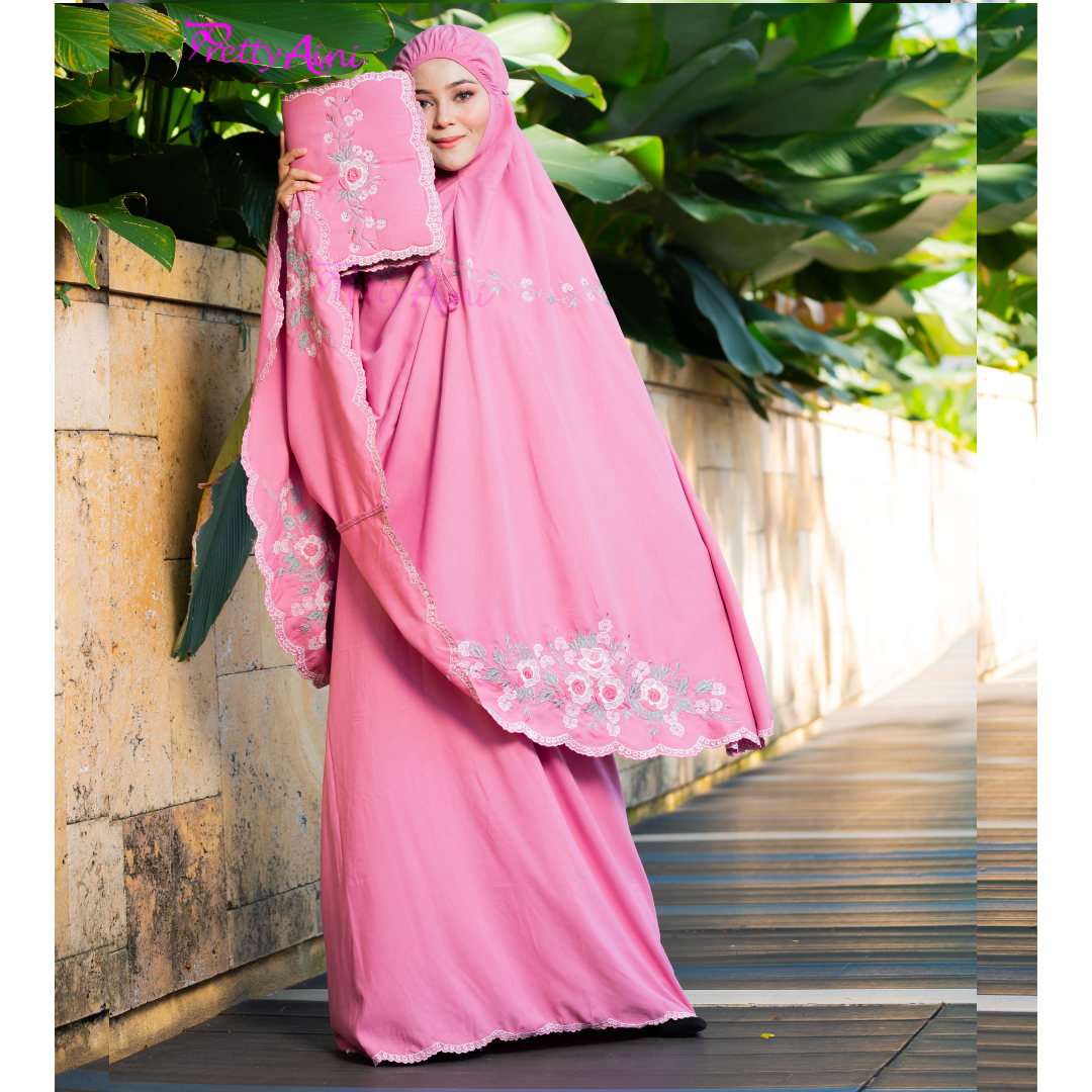 Telekung Warda - Pink - Image 4