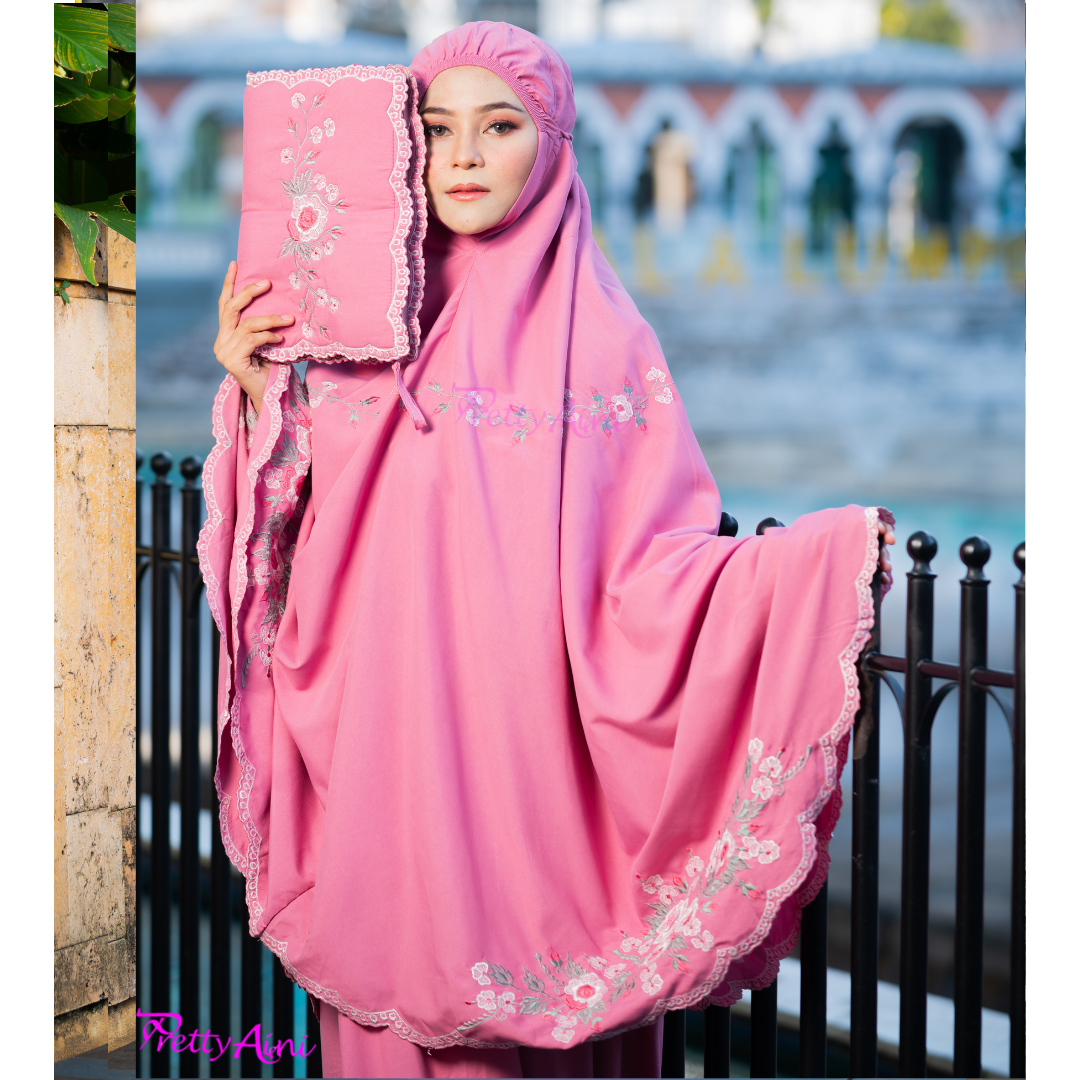 Telekung Warda - Pink - Image 5
