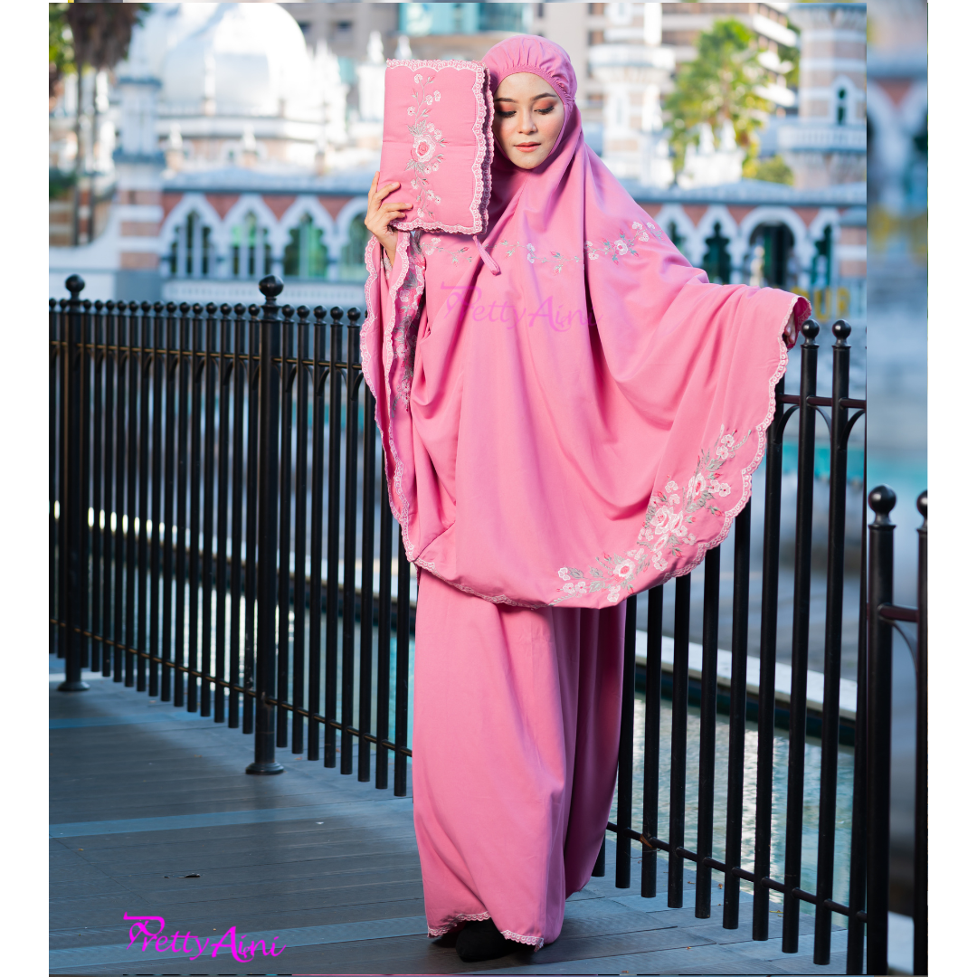 Telekung Warda - Pink - Image 6