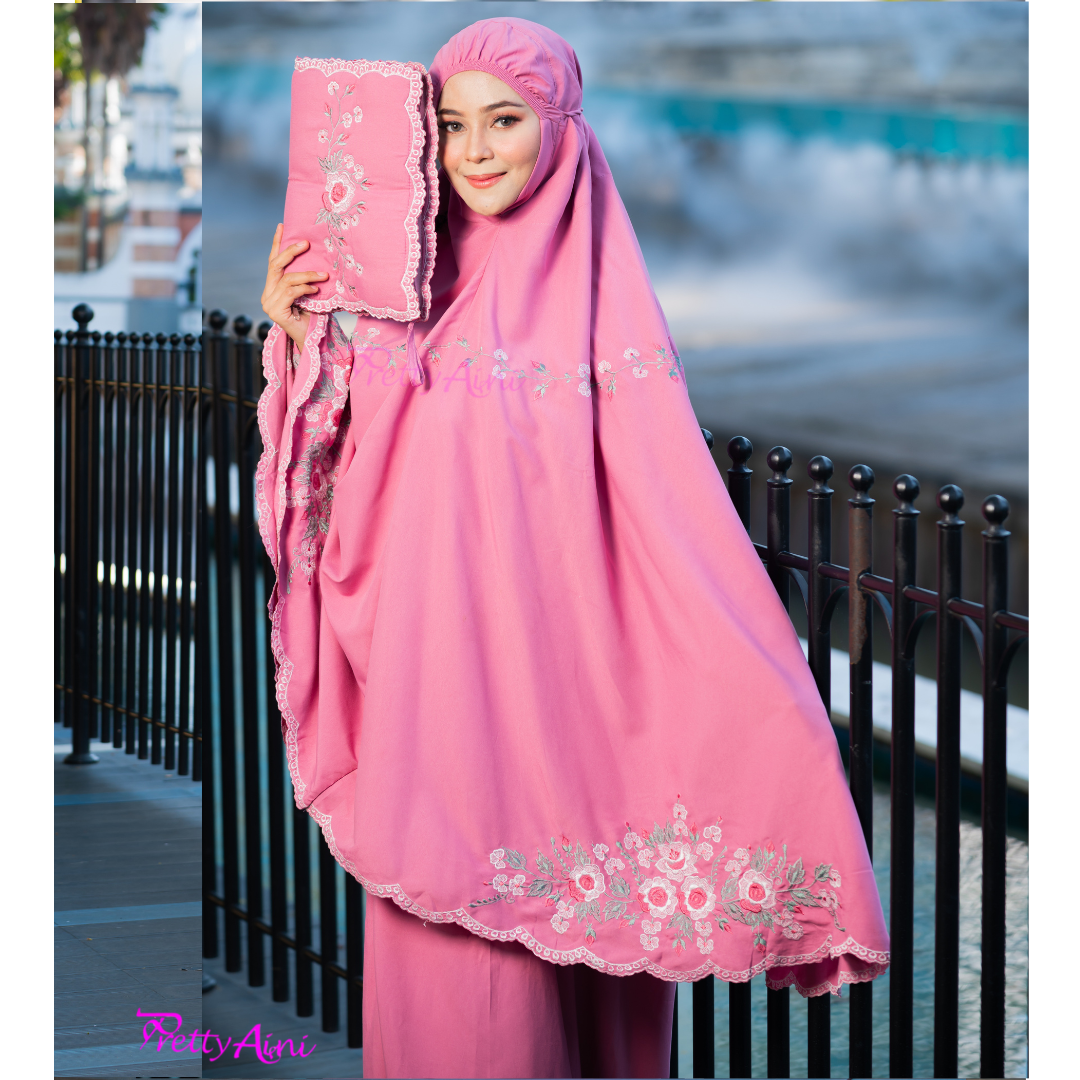 Telekung Warda - Pink - Image 7