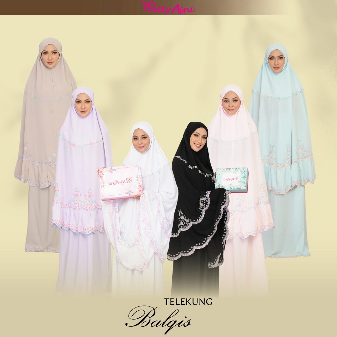 Telekung Balqis - Soft Green - Image 2