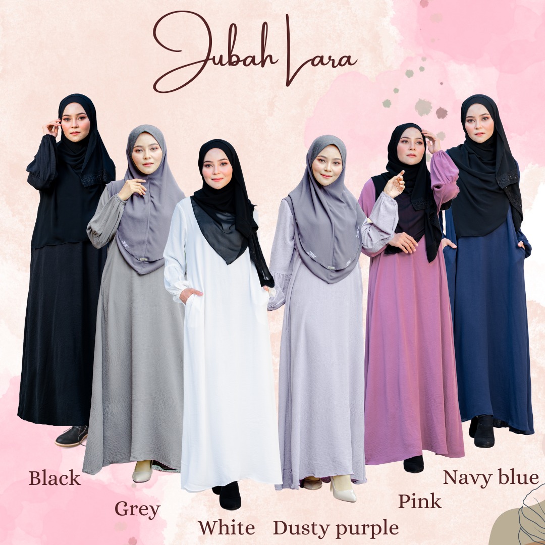 Jubah Lara - Dusty Pink - Image 3