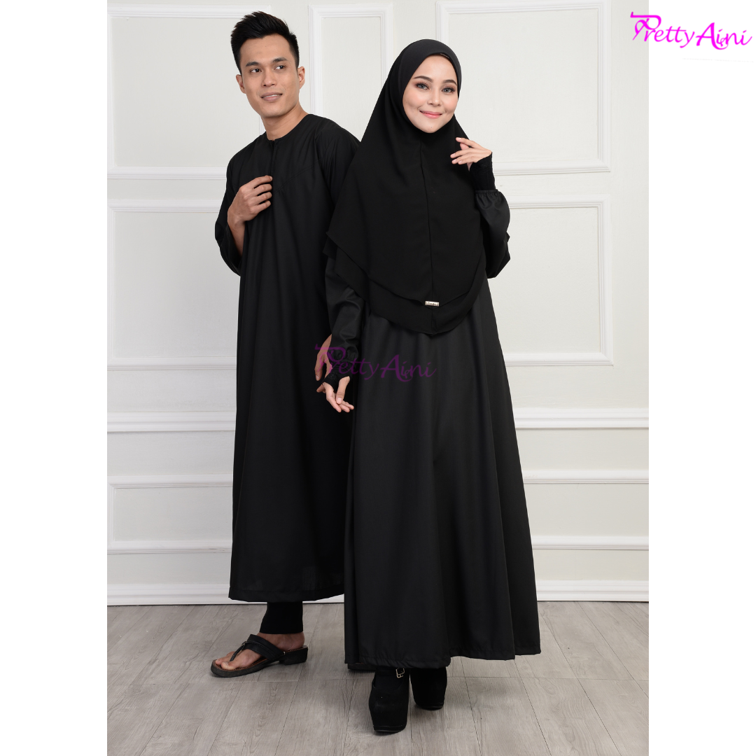 Jubah Aurora - Black - Image 5