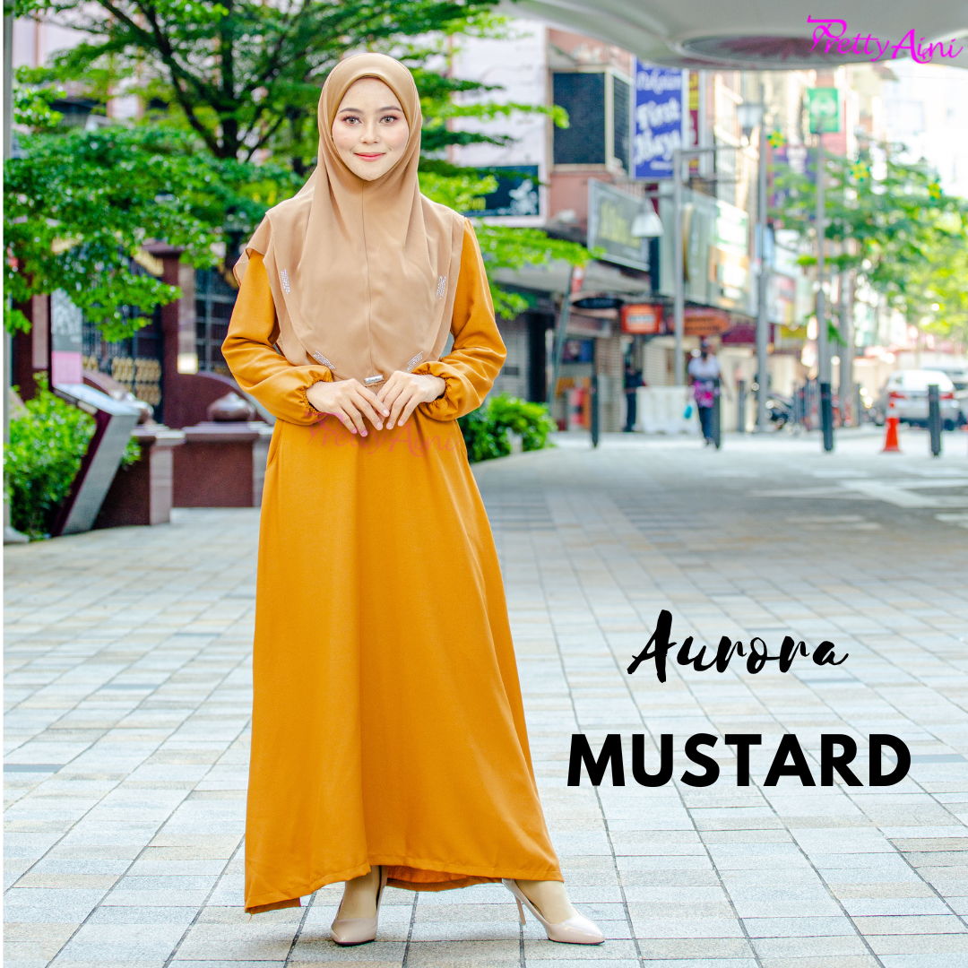 Jubah Aurora - Mustard