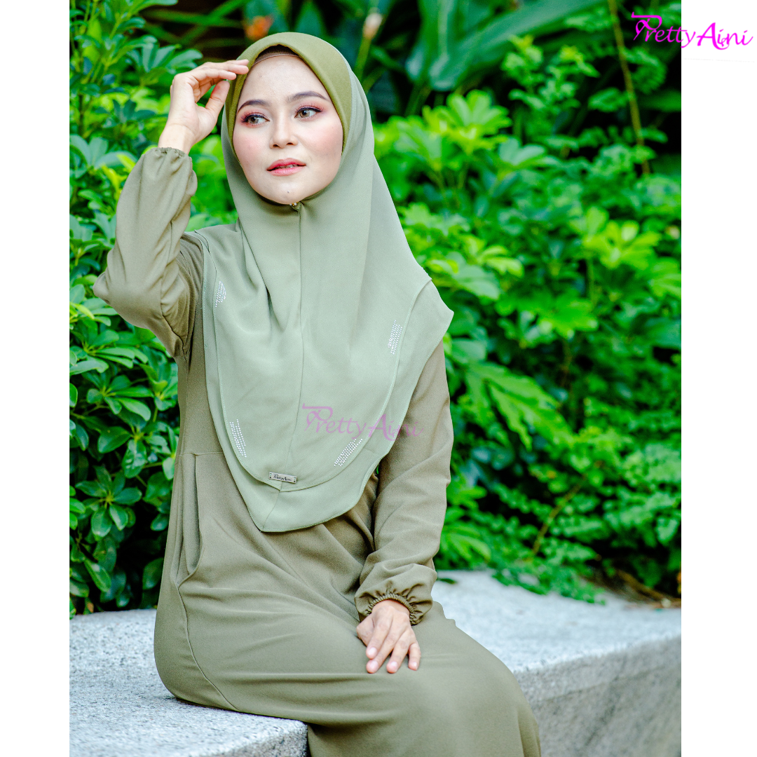 Jubah Aurora - Army Green - Image 8