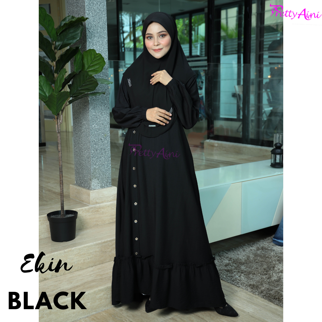 Jubah Ekin - Black