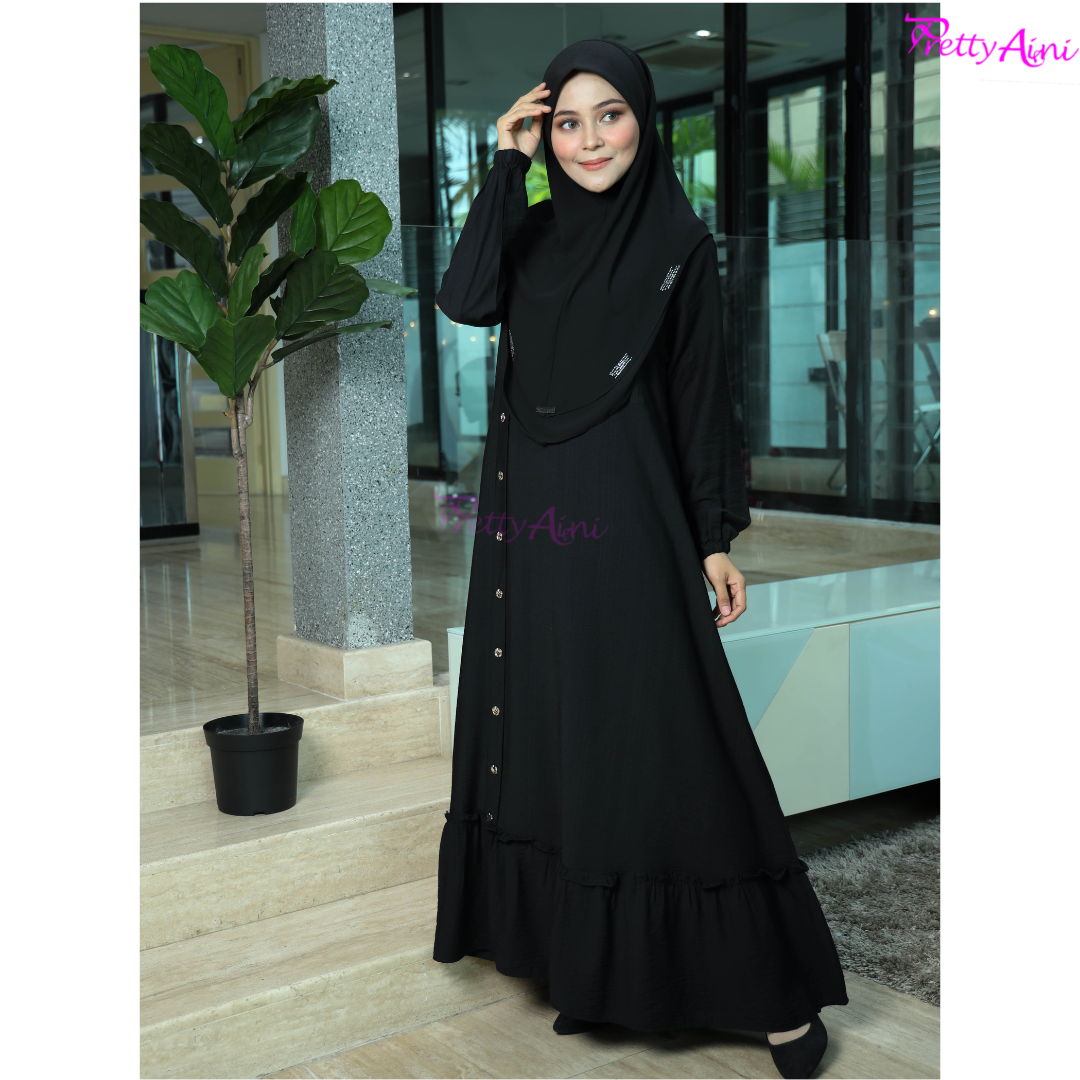 Jubah Ekin - Black - Image 4