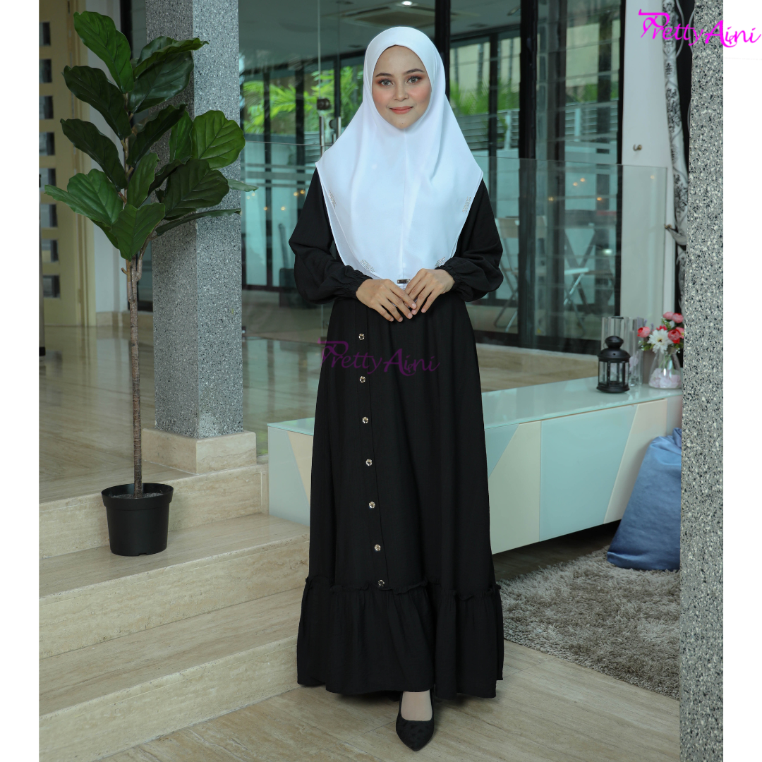 Jubah Ekin - Black - Image 5