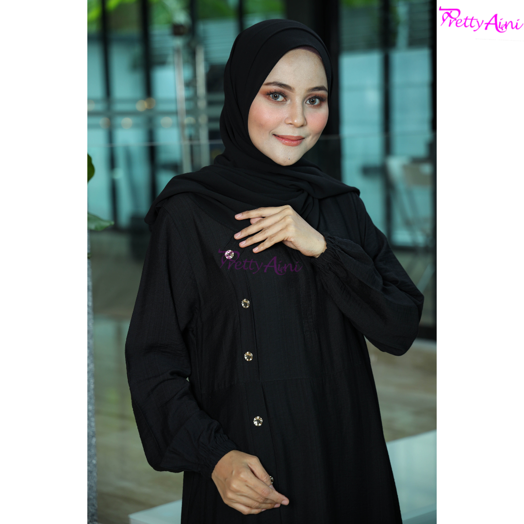 Jubah Ekin - Black - Image 6