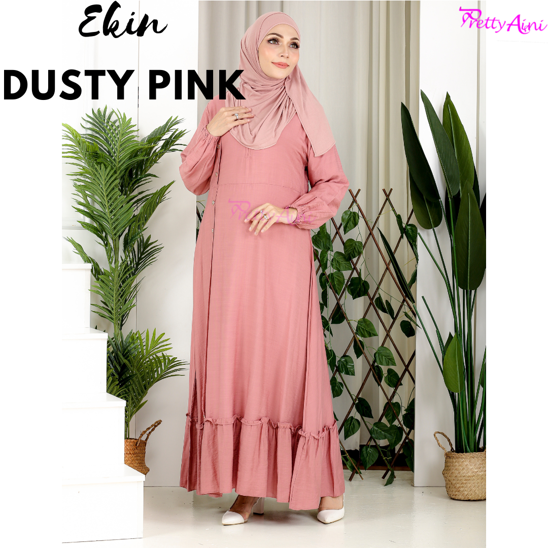 Jubah Ekin - Dusty Pink