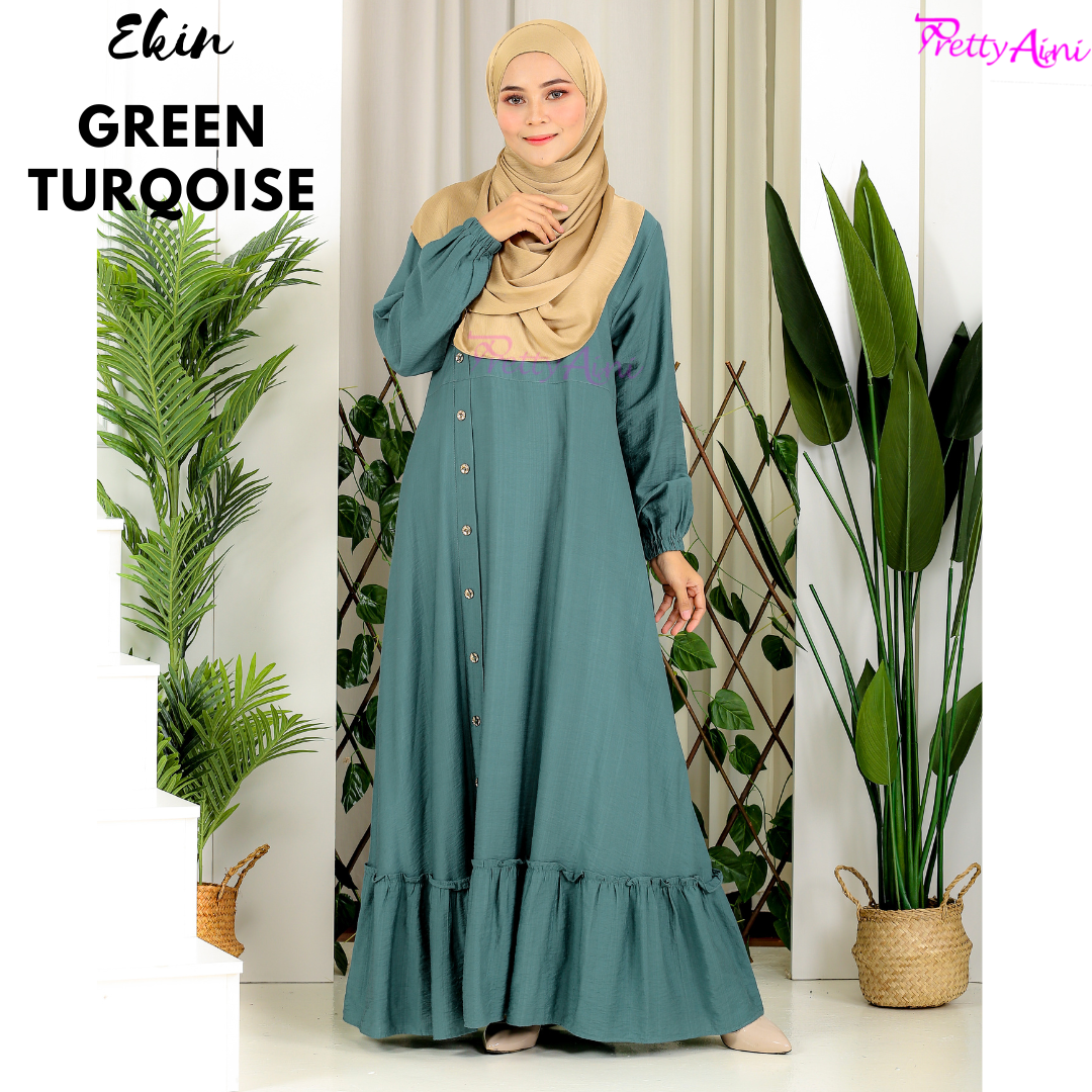 Jubah Ekin - Green Turqoise