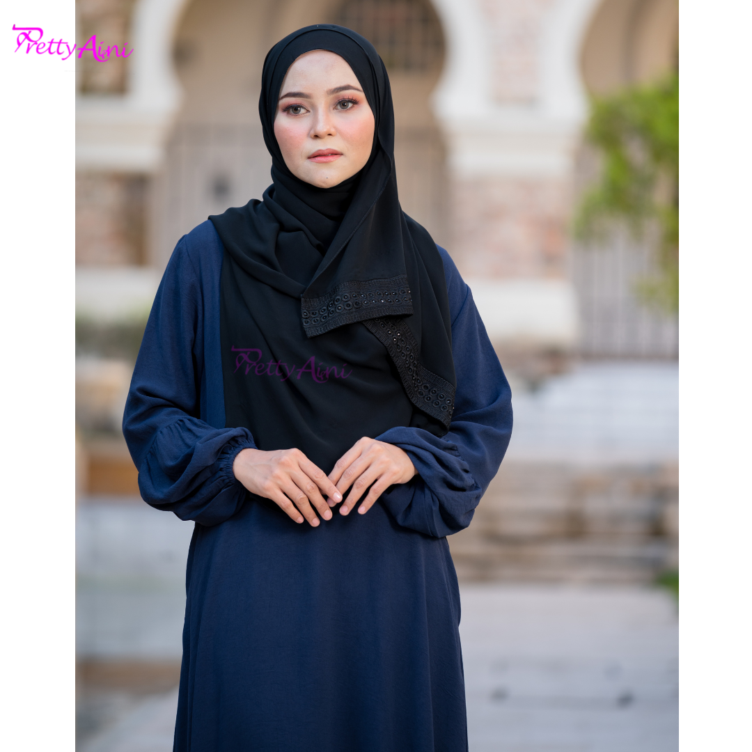 Jubah Lara - Dark Blue - Image 5