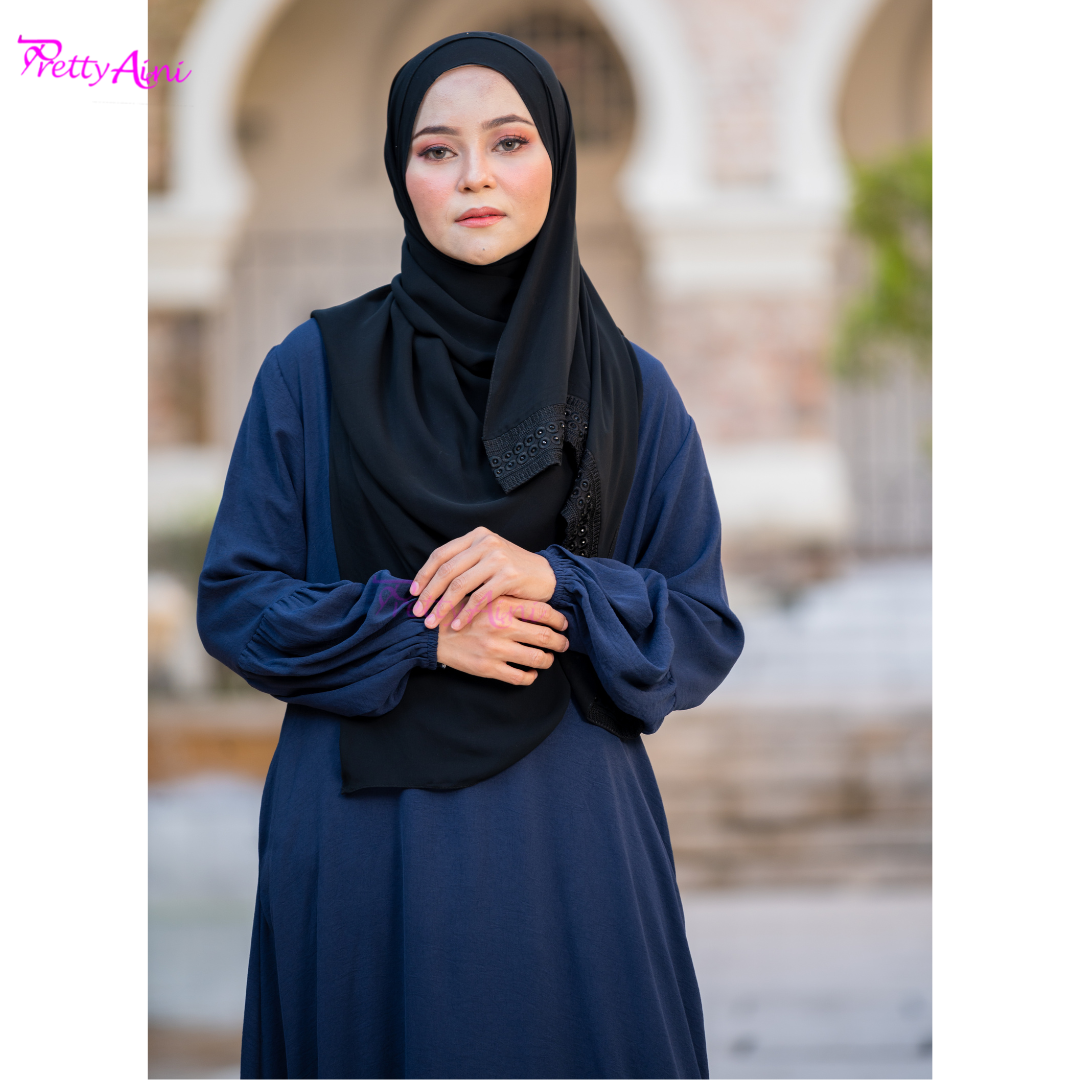 Jubah Lara - Dark Blue - Image 7