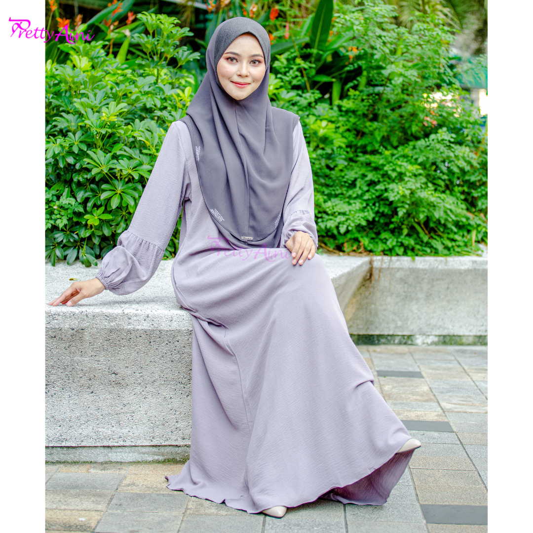 Jubah Lara - Dusty Purple - Image 8