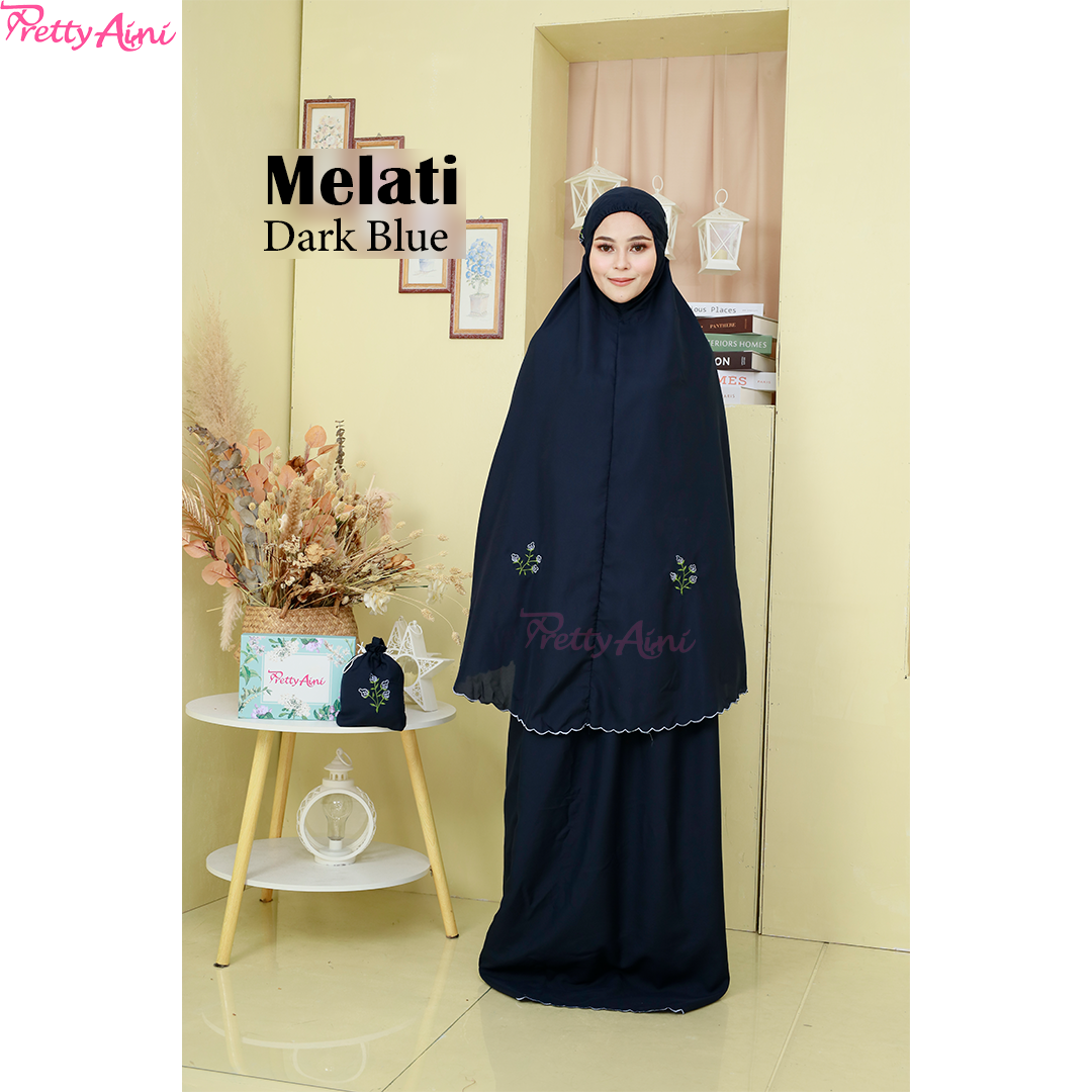 Telekung Melati - Dark Blue